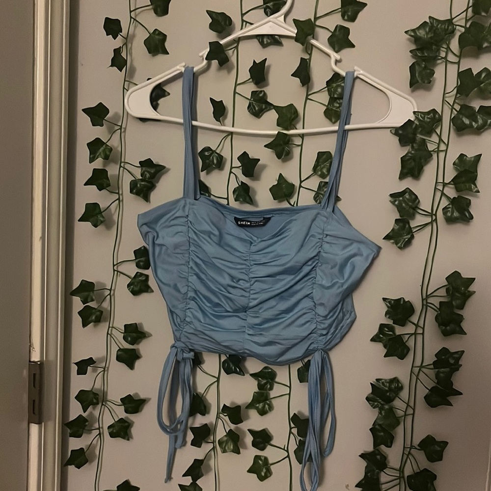 Blue Crop Top